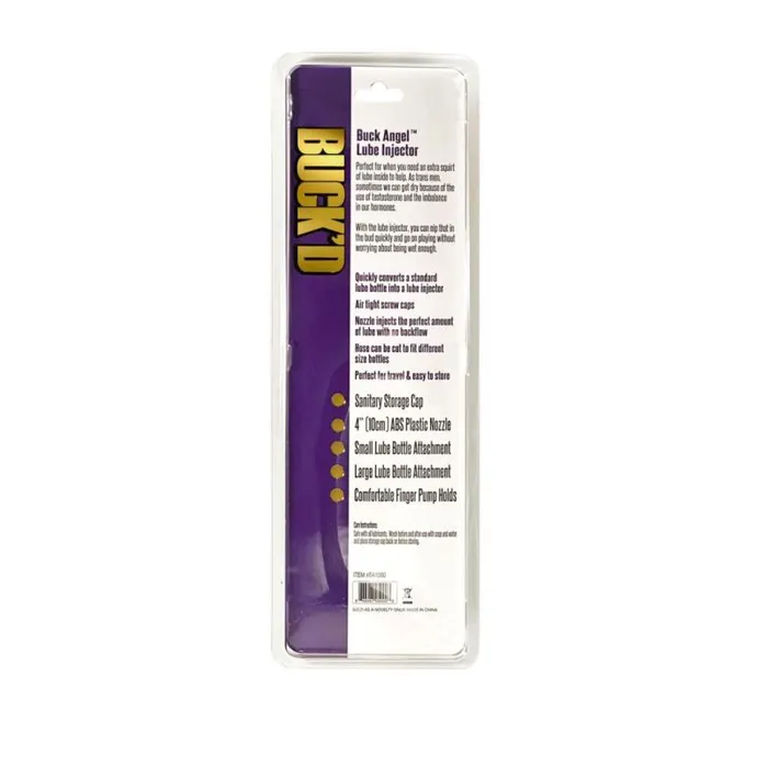 Demon Kat Anal Buckd Spout Silicone Lube Shooter Clear