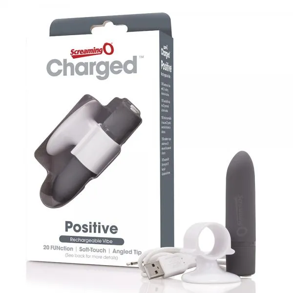 Female Sex Toys Screaming O Screaming O Charged Positive Compact Vibrator Gray Female Sex Toys Screaming O Screaming O Charged Positive Compact Vibrator Gray