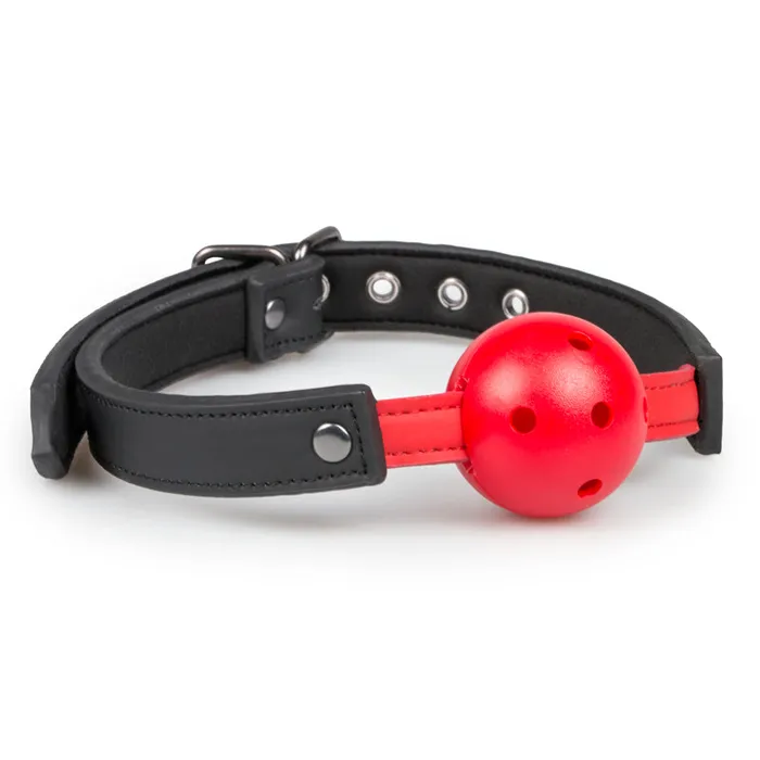 Fetish Collection Ball Gag With PVC Ball BlackRed Easytoys Male Sex Toys
