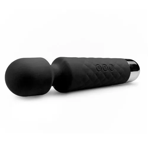 Powerful massager with builtin battery Wonder Wand black Easy Female Sex Toys