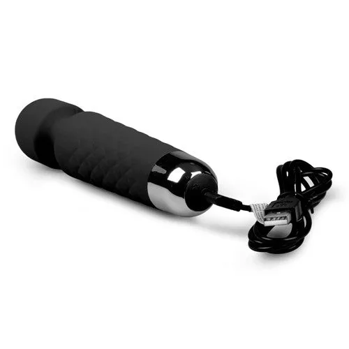 Powerful massager with builtin battery Wonder Wand black Easy Female Sex Toys