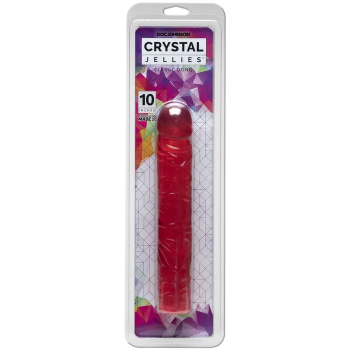 Doc Johnson 1025cm Classic Dong Pink Crystal Jellies Dildos
