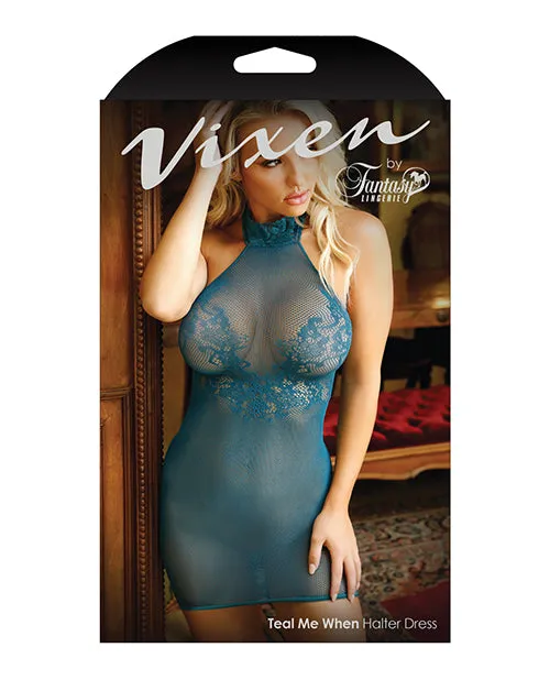 Fantasy Lingerie Vibrators Vixen Teal Me When Halter Net Dress Wfloral Lace Design Teal Lxl Fantasy Lingerie Vibrators Vixen Teal Me When Halter Net Dress Wfloral Lace Design Teal Lxl