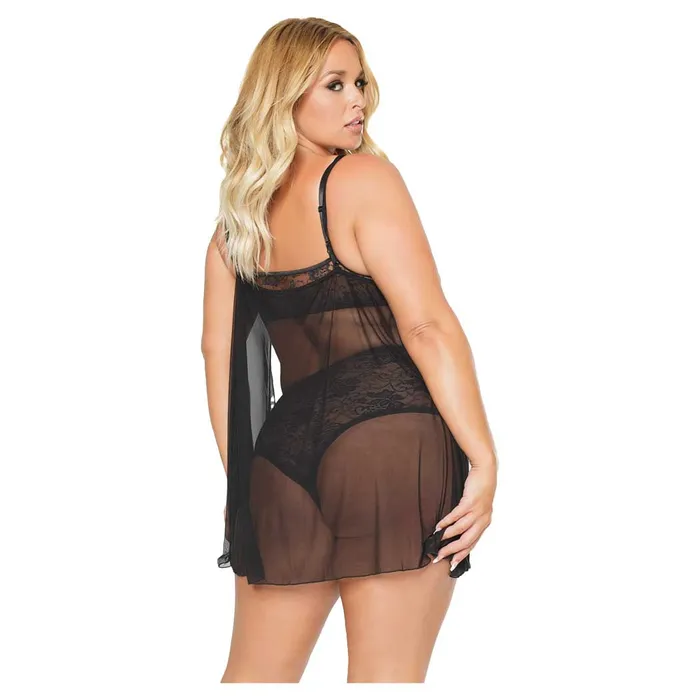 iloveexcitement Coquette Sheer Temptation Mesh Chemise Hosiery