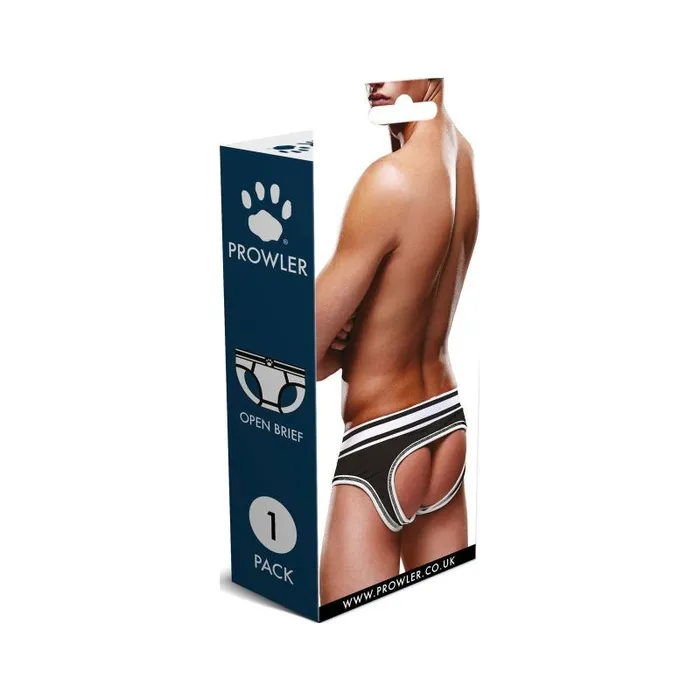 Prowler Anal Prowler Open Back Brief WhiteBlack SXL