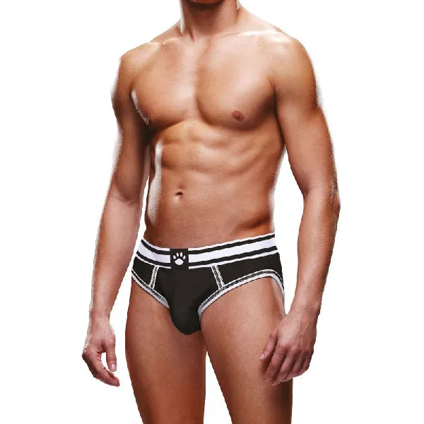 Prowler Anal Prowler Open Back Brief WhiteBlack SXL
