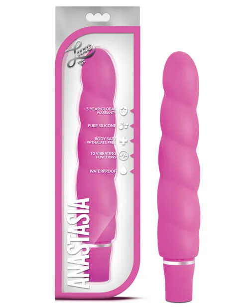 Vibrators Blush Luxe Anastasia Silicone Vibrator Blush Novelties