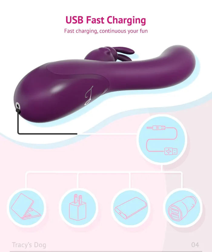Own Pleasures Female Sex Toys Rabbit Vibrator for G A Spots Stimulation