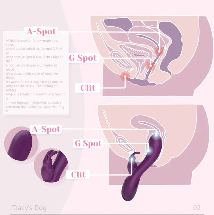 Own Pleasures Female Sex Toys Rabbit Vibrator for G A Spots Stimulation