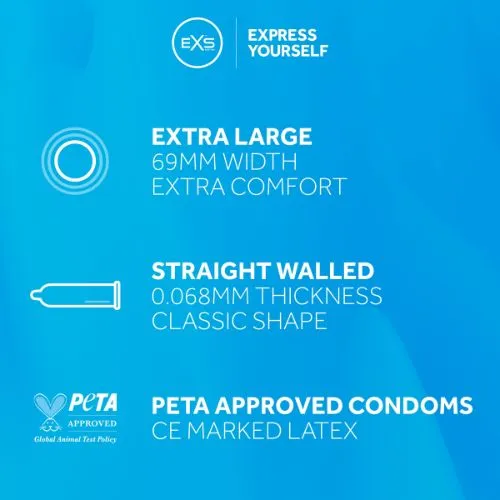 Vibrators EXS Jumbo Condoms 144 Box NNN Retail Ltd