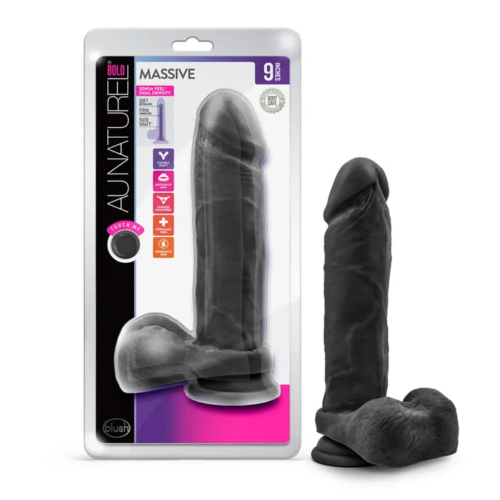 Anal Blush Au Natural Bold Massive 9In Black