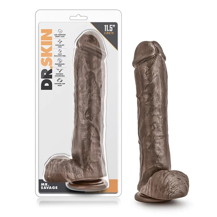 Blush Dr Skin Mr Savage 115In Dildo Choc Dildos