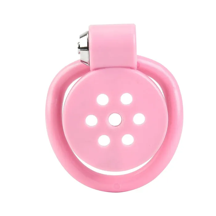 CHASTITY CAGE CO Pink Flat Penis Cage Male Sex Toys CHASTITY CAGE CO Pink Flat Penis Cage Male Sex Toys