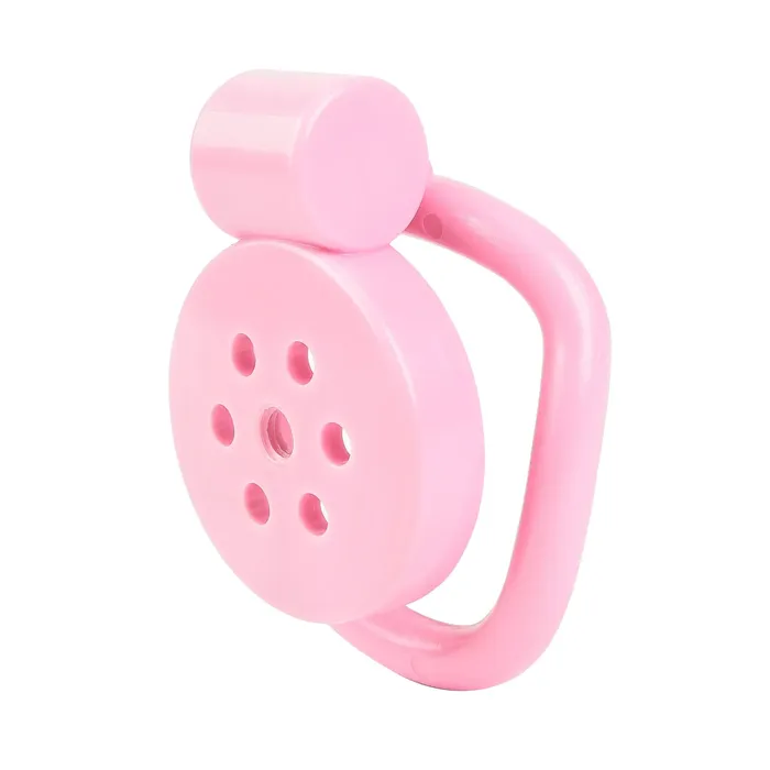 CHASTITY CAGE CO Pink Flat Penis Cage Male Sex Toys CHASTITY CAGE CO Pink Flat Penis Cage Male Sex Toys