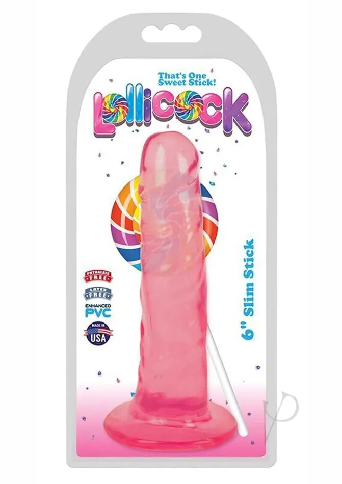 Curve Novelties Dildos 6 Inch Slim Stick Cherry Ice Dildo