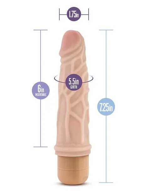 Dildos Dr Skin Cock Vibe 3 Vibrating Dildo 725in Vanilla Blush Novelties