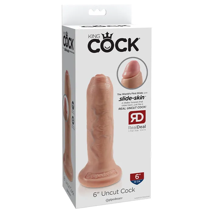 Dildos Pipedream King Cock 6In Uncut Flesh