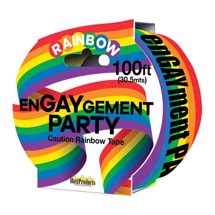 Engaygement Rainbow Caution Tape 100 Hott Products Unlimited Anal