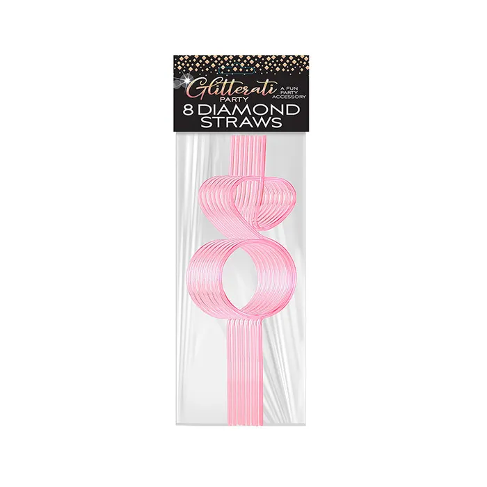 Little Genie Productions Glitterati Diamond Straw Set Set Of 8 Anal
