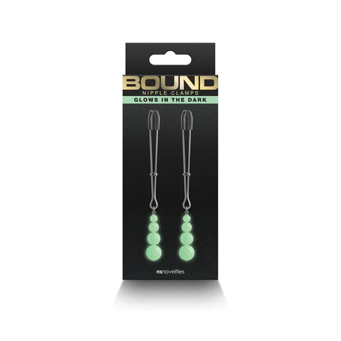 New Sensations Novel Bound Nipple Clamps G2 Gunmetal Nipple Clitoral Toys