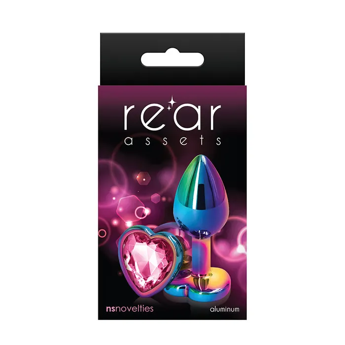 New Sensations Novelties Inc Anal Rear Assets Mulitcolor Heart Small Pink