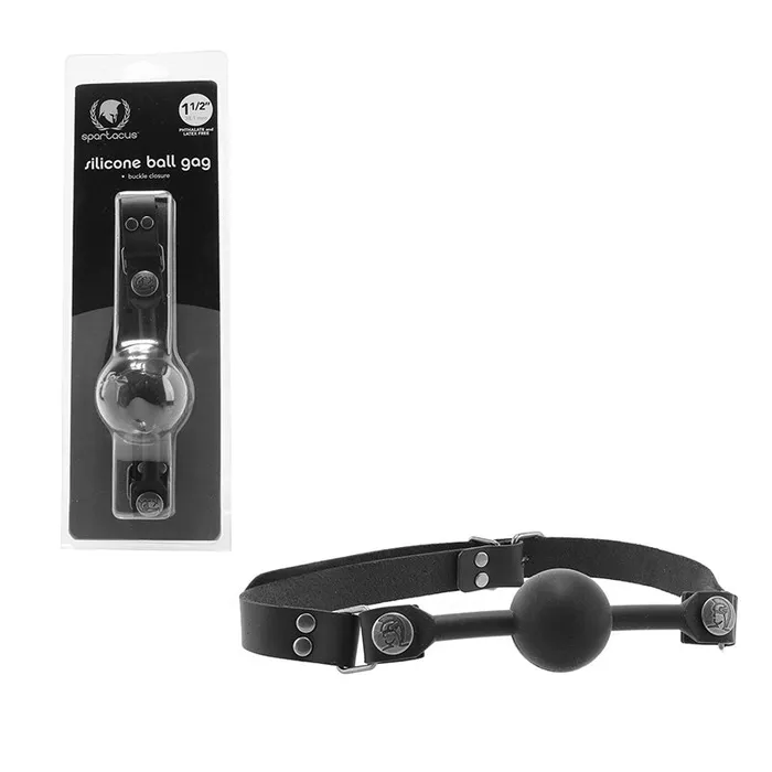 Spartacus Anal Silicone Ball Gag Black