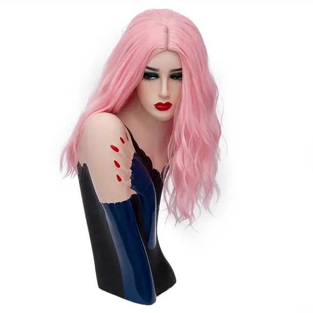 Vibrators CHASTITY CAGE CO 18 Inches Long Wave Wig