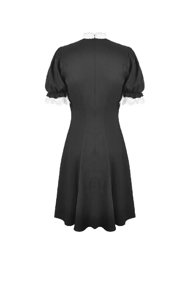 Anal EVEs SECRETS Gothic Cross Dress with Lace Trim and Black Lolita Flair