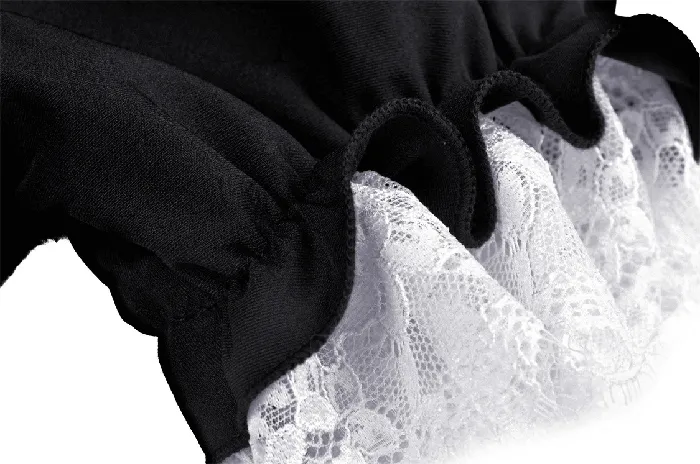 Anal EVEs SECRETS Gothic Cross Dress with Lace Trim and Black Lolita Flair