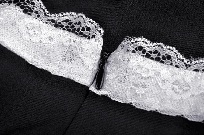 Anal EVEs SECRETS Gothic Cross Dress with Lace Trim and Black Lolita Flair