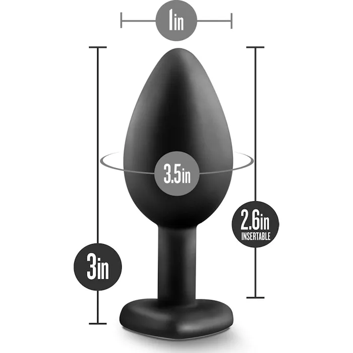 Anal Temptasia Temptasia Bling Small Butt Plug with Heart Jewel