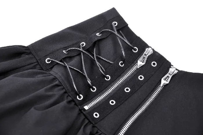 Couples EVEs SECRETS Gothic Skirt with LaceUp Zipper and Buckle Embellishments