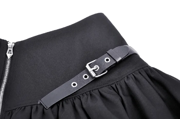 Couples EVEs SECRETS Gothic Skirt with LaceUp Zipper and Buckle Embellishments