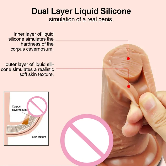 Dildos EVEs SECRETS Silicone Dildo Masturbator for Women Adult Realistic Soft Dildo Sex Toy