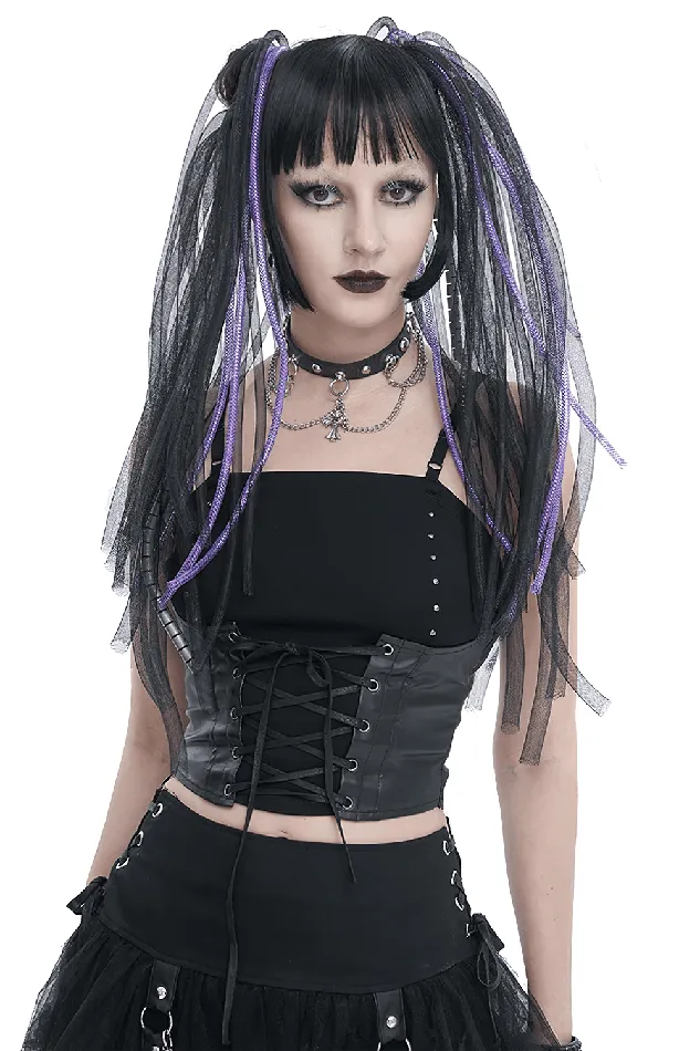 EVEs SECRETS Couples Gothic Punk Spaghetti Strap Camis with Laceup