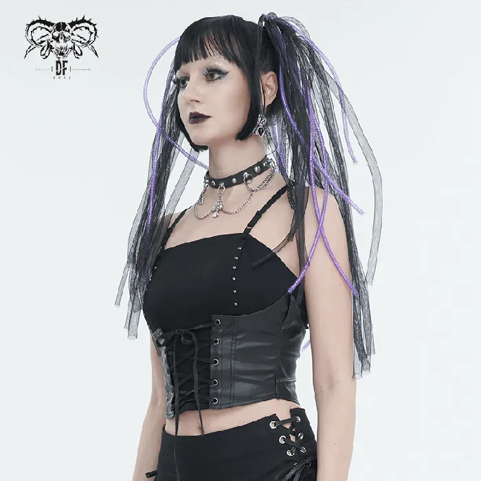 EVEs SECRETS Couples Gothic Punk Spaghetti Strap Camis with Laceup