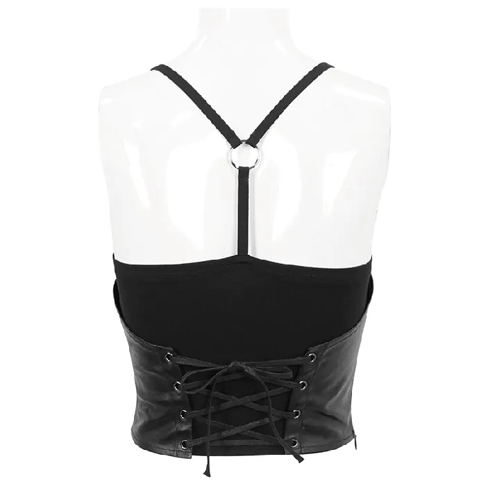 EVEs SECRETS Couples Gothic Punk Spaghetti Strap Camis with Laceup
