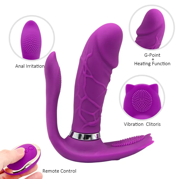 JazzToy Female Sex Toys Heating Remote Control Wearable Panty Vibrator for Women