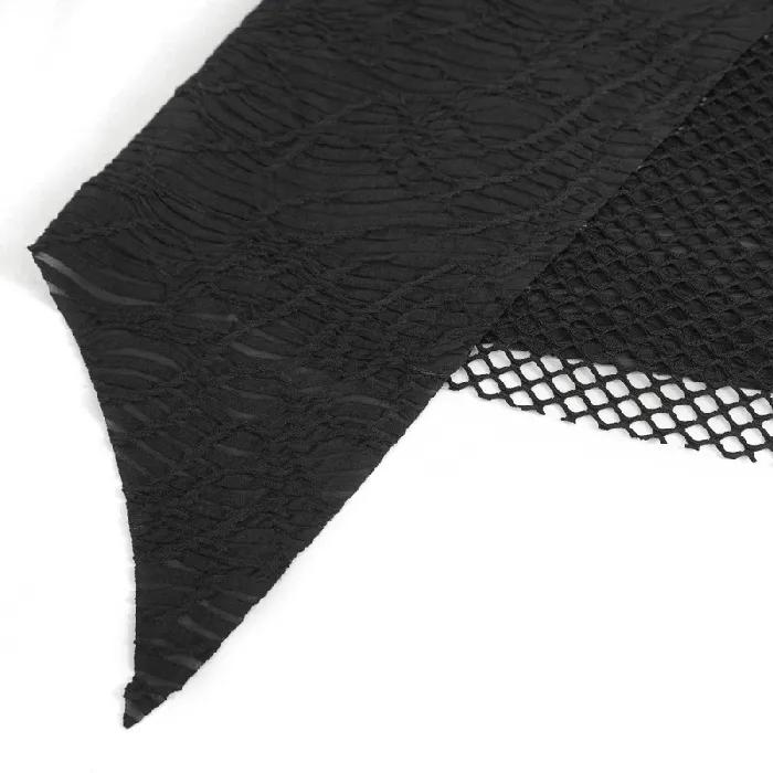 Male Sex Toys EVEs SECRETS Goth Patchwork HalfTurtleneck with Asymmetrical Hem