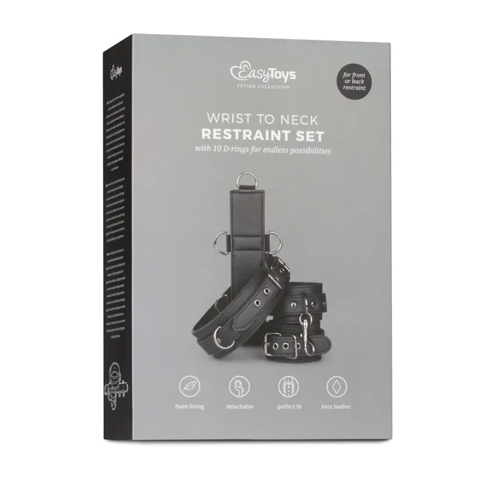 Neck and Wrist Restraint Fetish Collection in Black Fetish Collection Anal