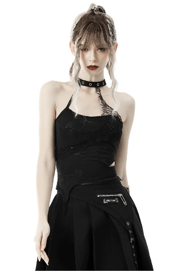 Stylish Halter Top with Asymmetrical Design and LaceUp Back EVEs SECRETS Couples Stylish Halter Top with Asymmetrical Design and LaceUp Back EVEs SECRETS Couples