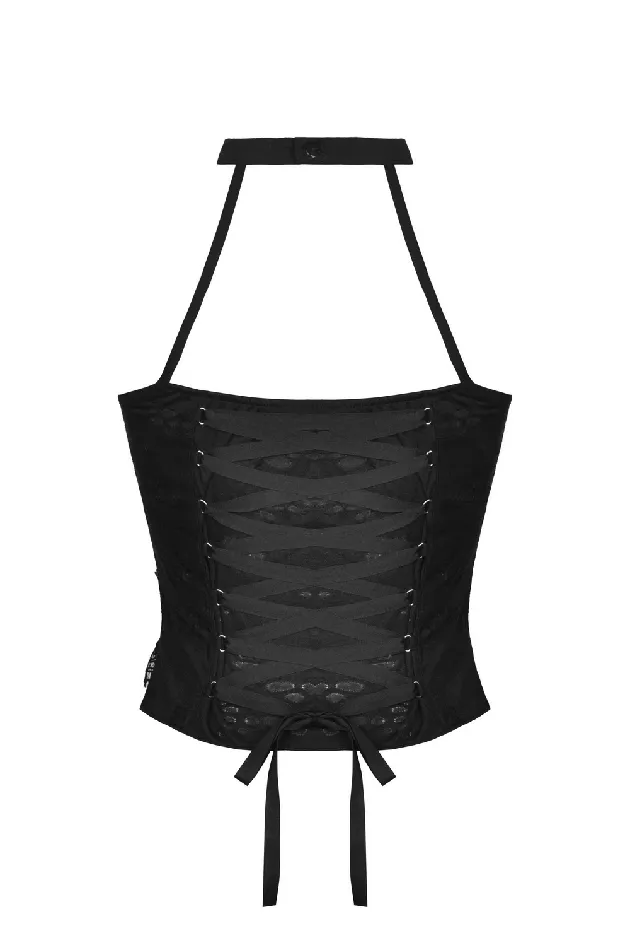 Stylish Halter Top with Asymmetrical Design and LaceUp Back EVEs SECRETS Couples